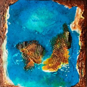 Peinture acrylique marine aérienne de petit format, collection Aérienne de Sophie Lecesne