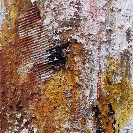 Artiste peintre moderne abstrait et moderne travaillant les matières et textures